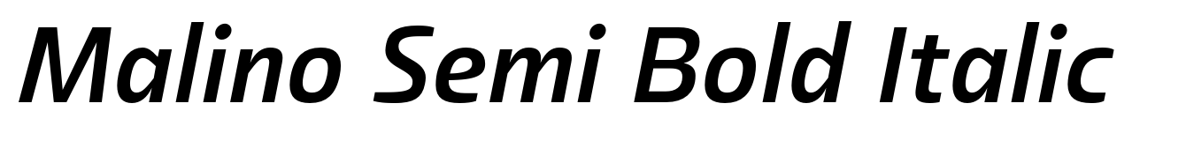 Malino Semi Bold Italic
